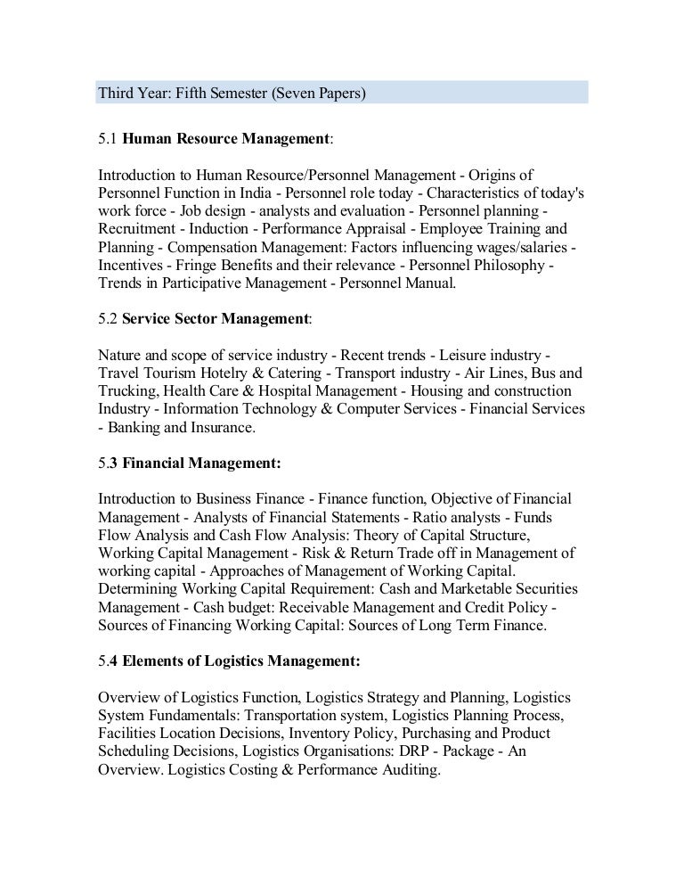 Tybms Syllabus -