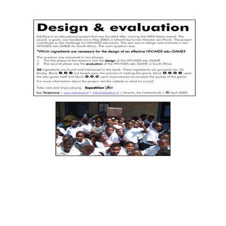 Design &amp; Evaluation Edu-Game