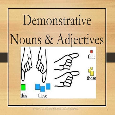 PPT Demonstrative Pronouns (These, this, that, those) | PPTX