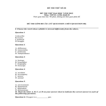 UPCAT Practice Examination | PDF
