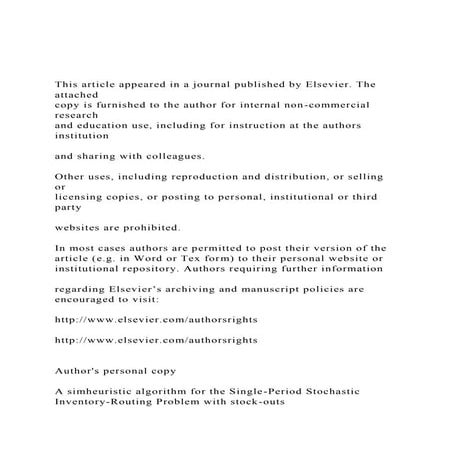 This article appeared in a journal published by Elsevier. The .docx