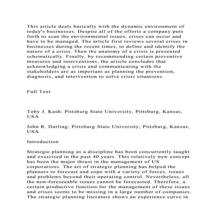 This article deals basically with the dynamic environment of todays.docx