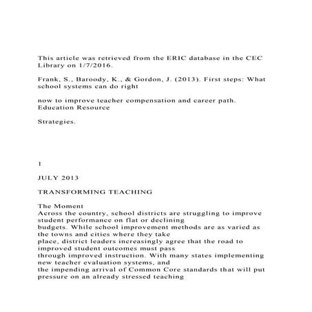 This article was retrieved from the ERIC database in the CEC L.docx