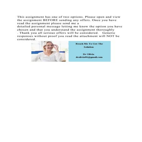 This assignment has one of two options. Please open and view the ass.docx