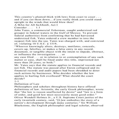 This country’s planted thick with laws from coast to coast . . . a.docx