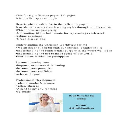 This for my reflection paper  1-2 pagesIt is due Friday at midnigh.docx