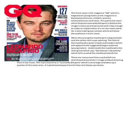 Leonardo DiCaprio Analysis 