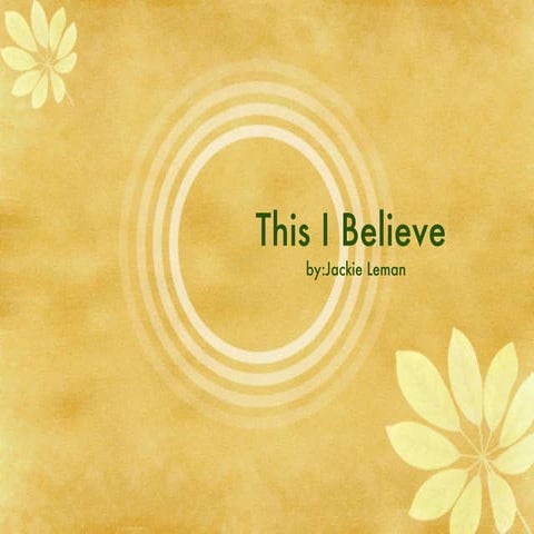 This I Believe | PPT