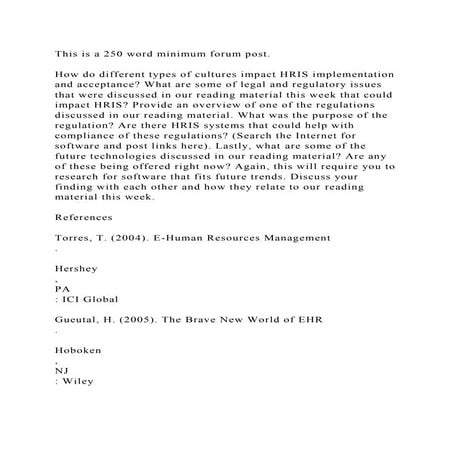 This is a 250 word minimum forum post.  How do different types o.docx