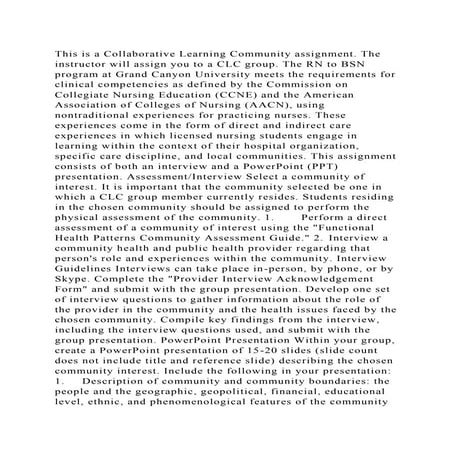 This is a Collaborative Learning Community assignment. The instructo.docx