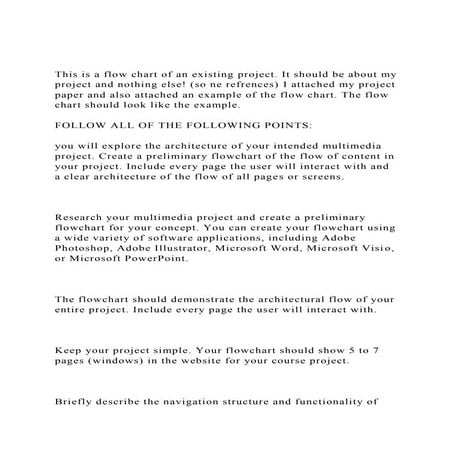 This is a flow chart of an existing project. It should be about .docx