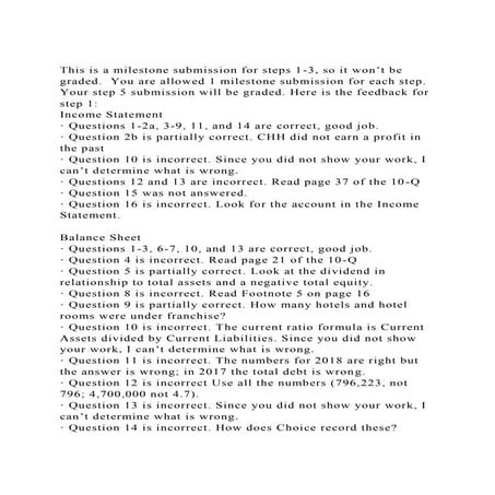 This is a milestone submission for steps 1-3, so it won’t be grade.docx