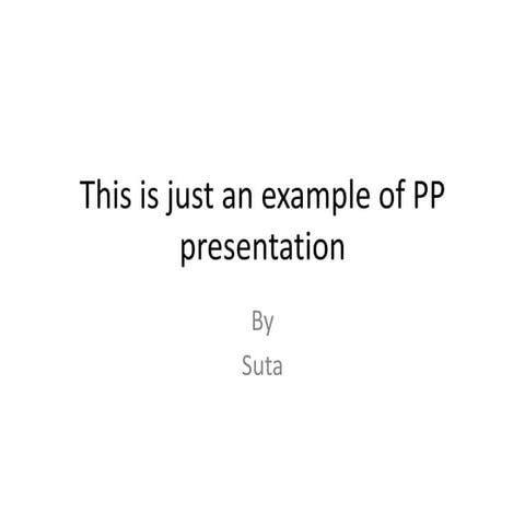 This is just an example of pp suta