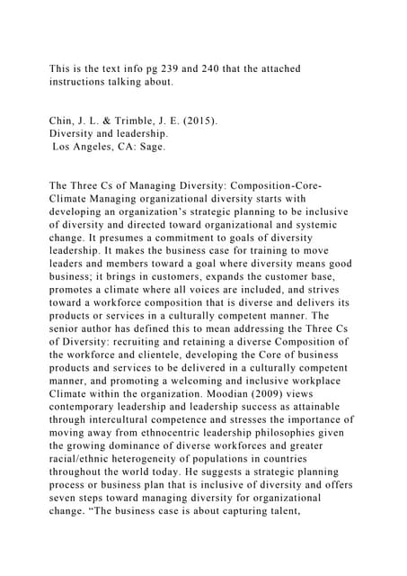 This is the text info pg 239 and 240 that the attached instructions .docx