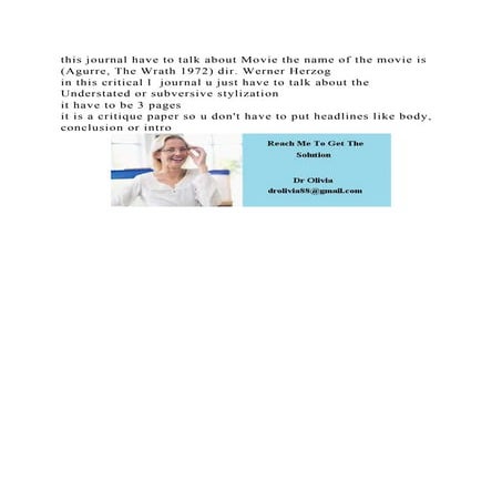 this journal have to talk about Movie the name of the movie is (Agur.docx