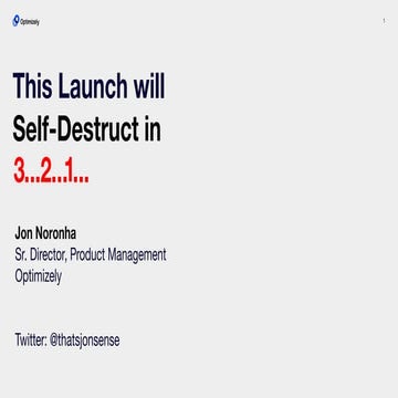 Webinar: This Launch Will Self-Destruct in 3...2...1