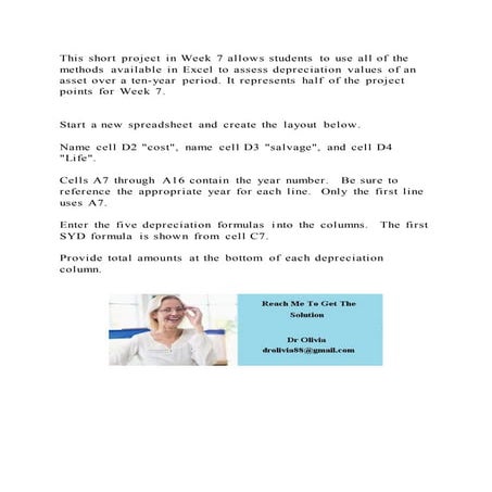 This short project in week 7 allows students to use all of the metho