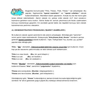 This that these those