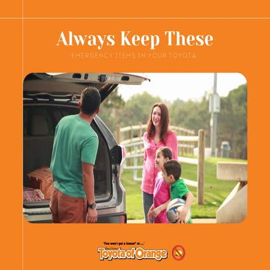Always Keep These Emergency Items in Your Toyota | PPT