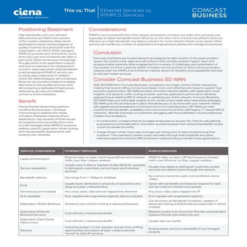 Comcast LAYER 2 VS. MPLS