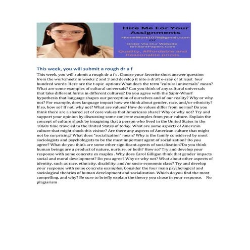 This you will submit a rough dr a f.docx