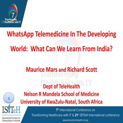 WhatsApp Telemedicine For the Developing World: What Can We Learn From India ...