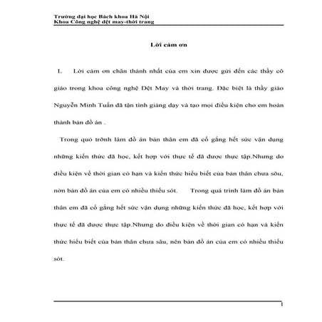 Thiết kế dây chuyền dệt may