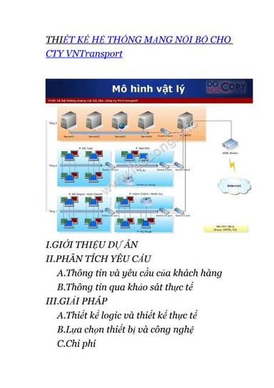 Thiết kế hệ thống mạng nội bộ cho cty vn transport