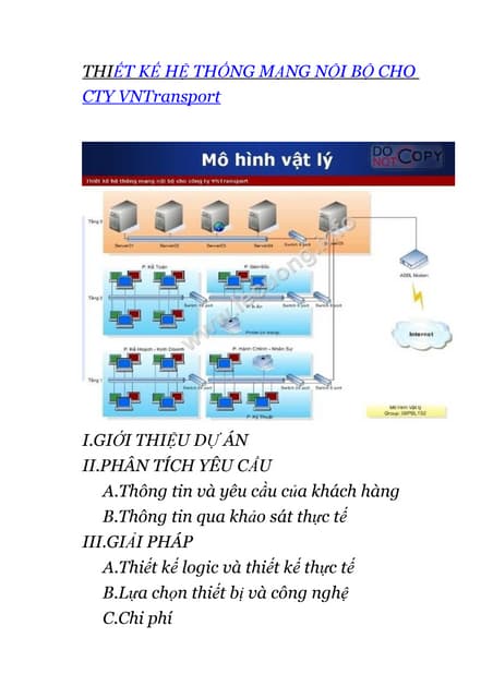 Thiết kế hệ thống mạng nội bộ cho cty vn transport