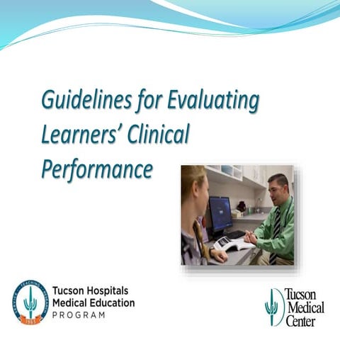 Guidelines for Evaluating Learners Clinical Performance