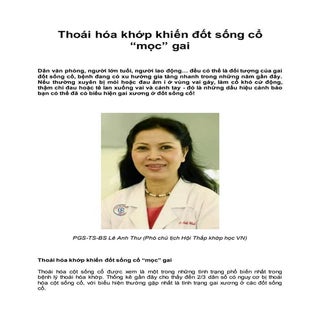 Thoái hóa khớp khiến đốt sống cổ 'm...