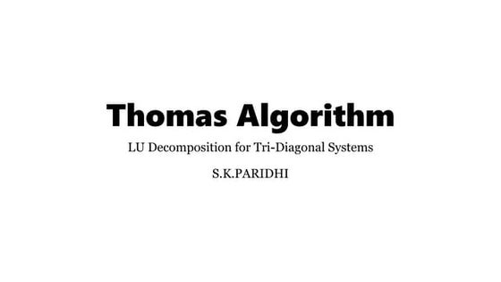 Thomas algorithm
