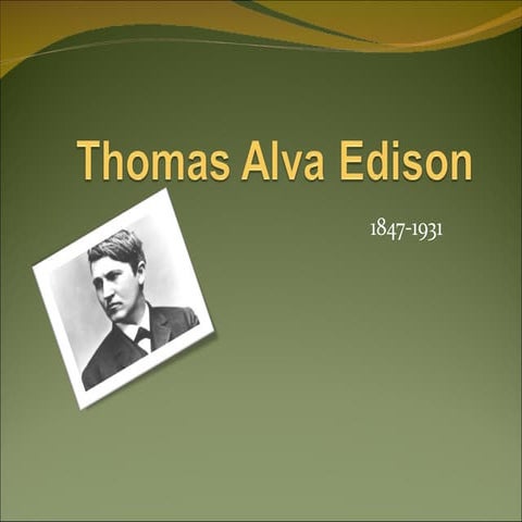 Thomas alba edison | PPTX