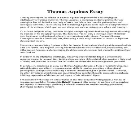 Thomas Aquinas Essay.pdf