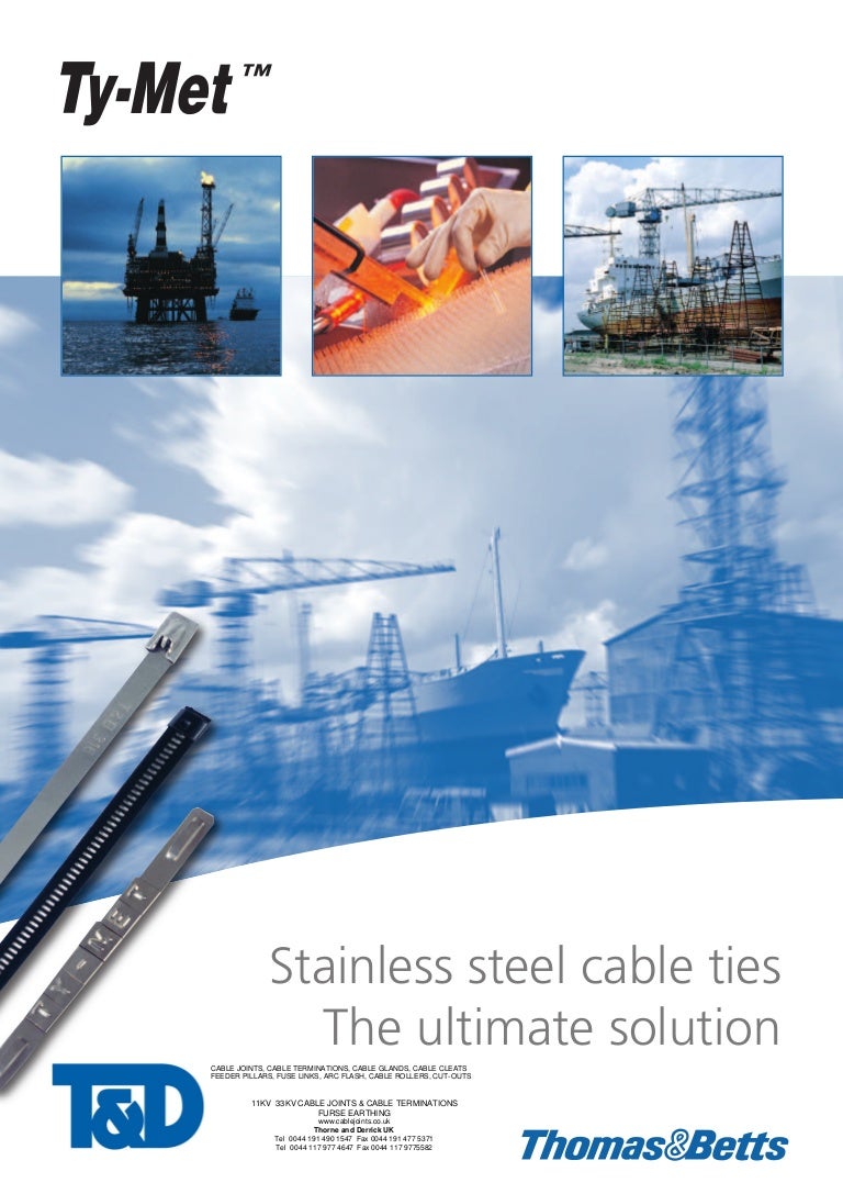 Thomas Betts Ty Met Cable Ties Stainless Steel