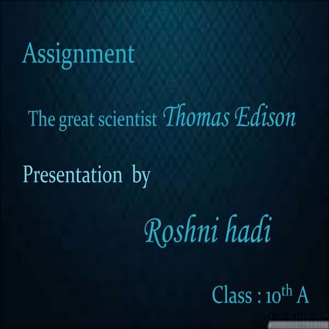Thomas Edison ppt