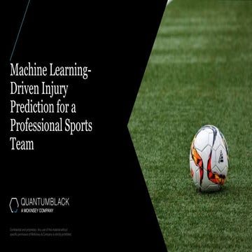 Machine Learning-Driven Injury Prediction for a Professional Sports Team