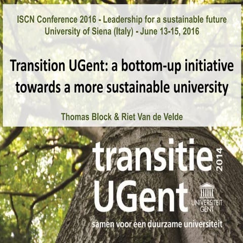 ISCN 2016: Working Group 3: Integration of Research, Teaching and Facilities