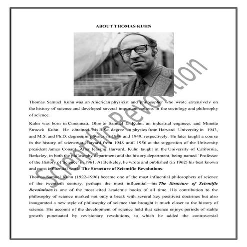 Thomas kuhn and paradigm shift
