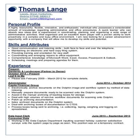 Thomas Lange CV New Best | DOCX