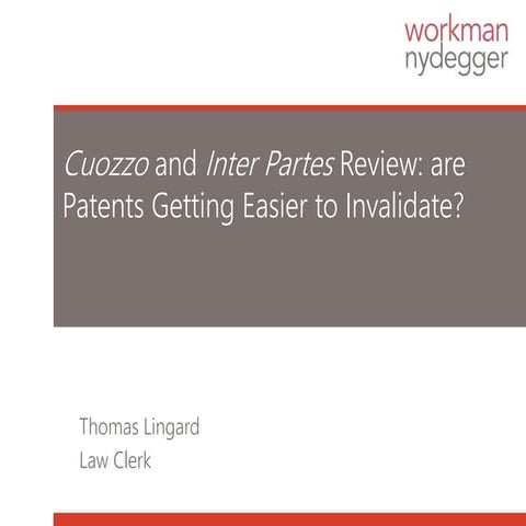 Cuozzo and Inter Partes Review | PPT