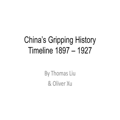 China History TImeline