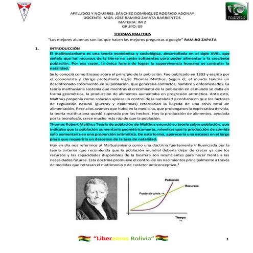 Thomas malthus | PDF