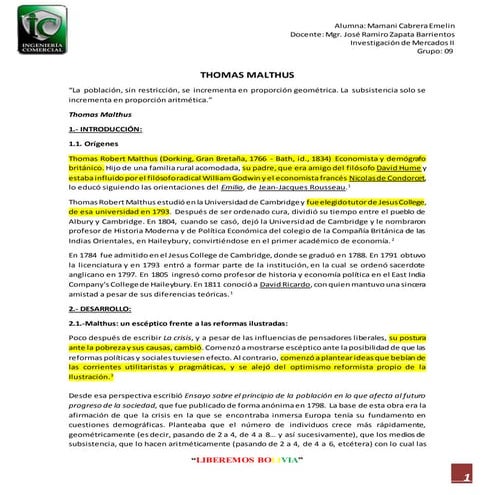 Thomas Malthus | PDF