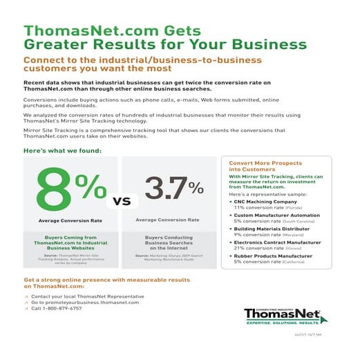 Thomas Net Com Conversions One Sheet