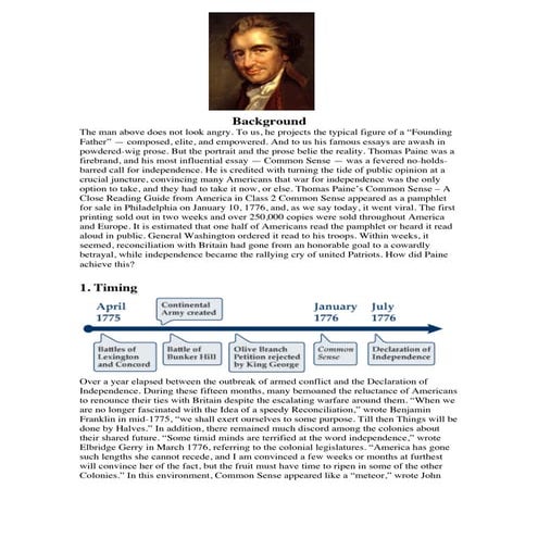 Thomas paine's common sense background info | PDF