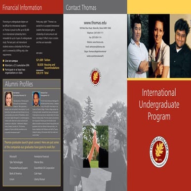 Thomas college - International Undergraduate Program