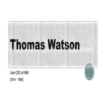 Destructive Leadership - Thomas Watson