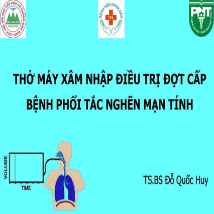 Thở máy ở bệnh nhân đợt cấp COPD - Thông khí nhân tạo xâm nhập, không xâm nhập đợt cấp bệnh phổi tắc nghẽn mãn tính copd - cài đặt ban đầu thở máy copd