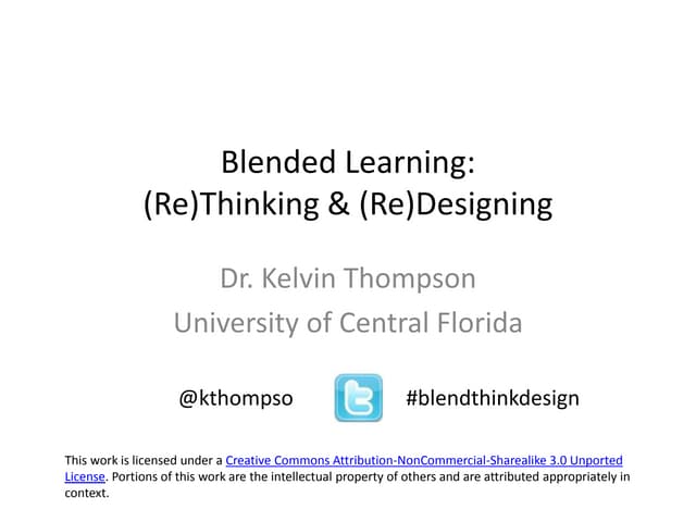 Blended Learning: (Re)Thinking and (Re)Designing